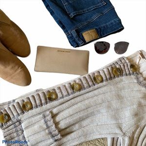 Free People Cable Knit Cardigan